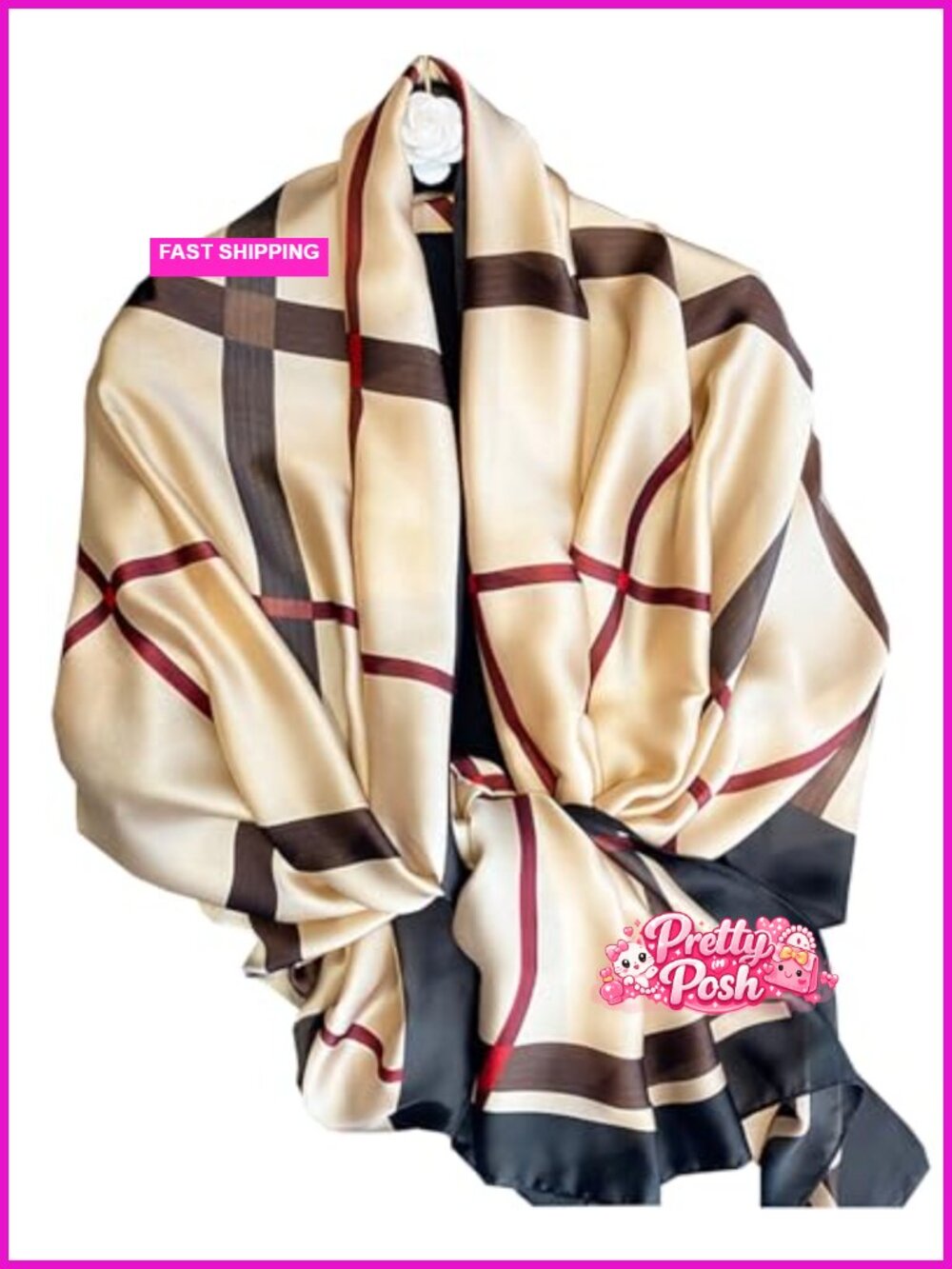 Silky Satin Shawl Wrap Long Lightweight Scarf for Evening Gowns
